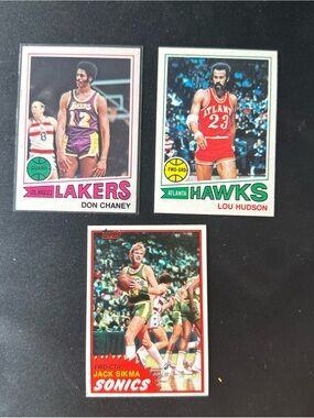 Lot of 3 Vintage Basketball Cards - 50+ Years Old - Excellent Condition - Rare